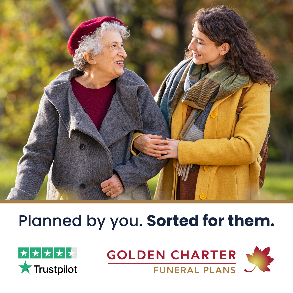 Golden Charter funeral plans: Planned by you, sorted for them
